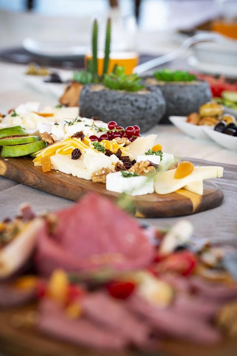 a table full of food aboard QUEEN OF DATCA Yacht for Charter