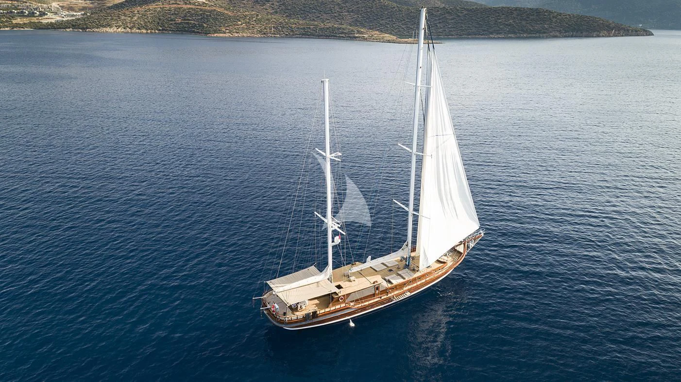 a boat sailing on the water aboard QUEEN OF DATCA Yacht for Charter