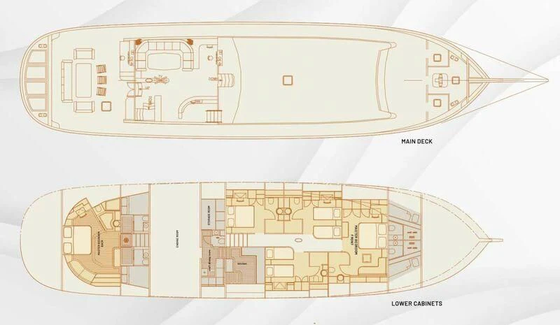 diagram aboard QUEEN OF DATCA Yacht for Charter