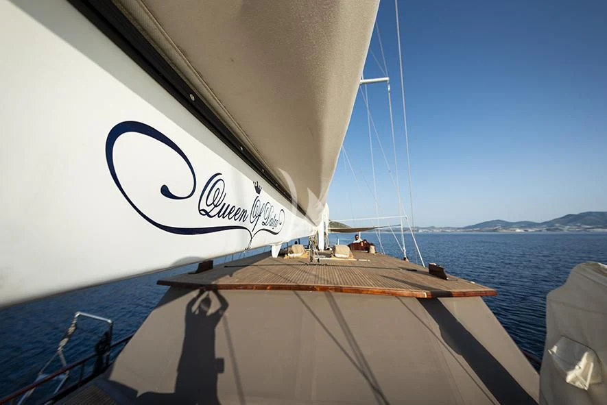 a boat on the water aboard QUEEN OF DATCA Yacht for Charter