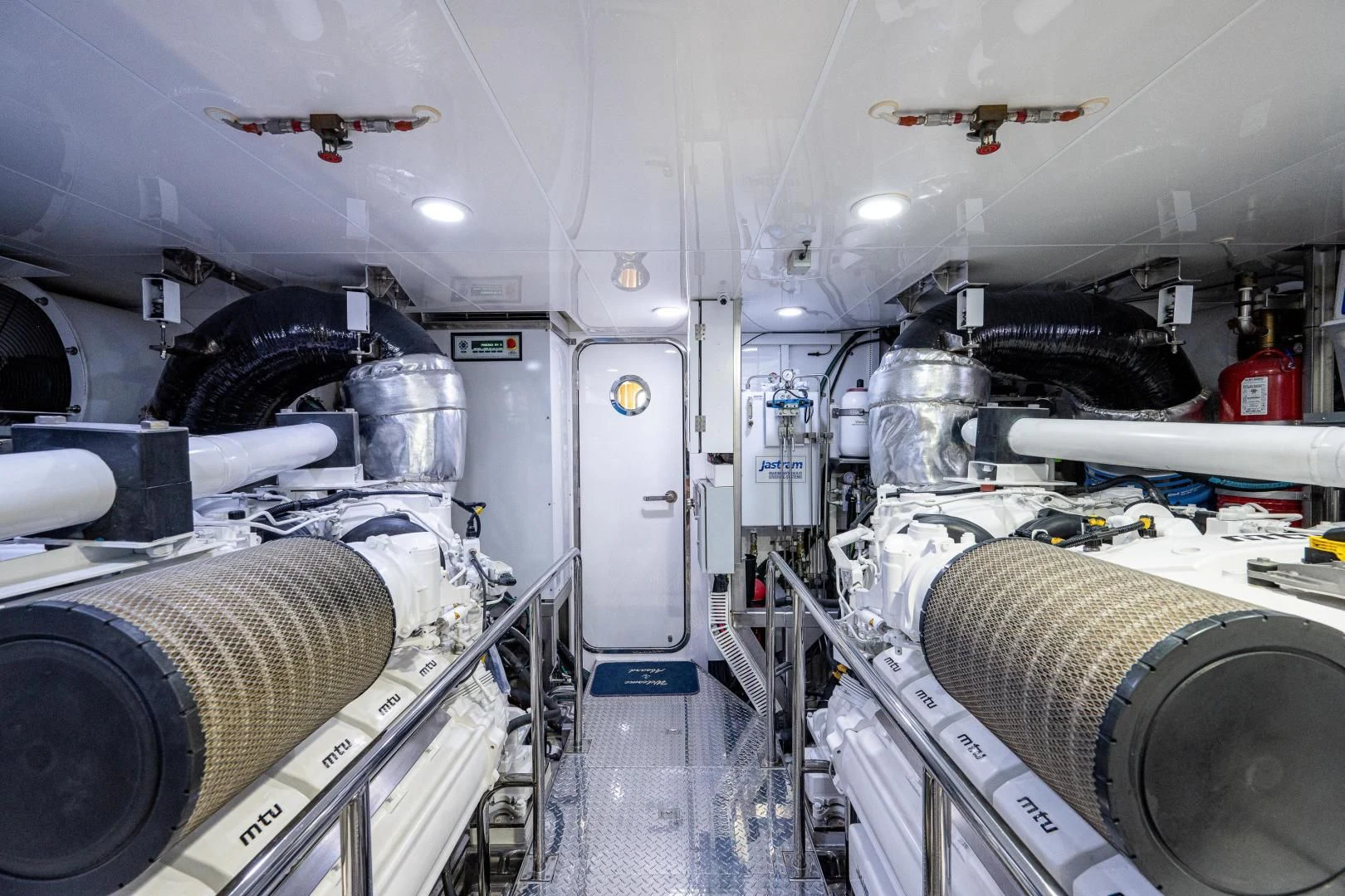 a room with several tanks aboard SEASUITE Yacht for Charter