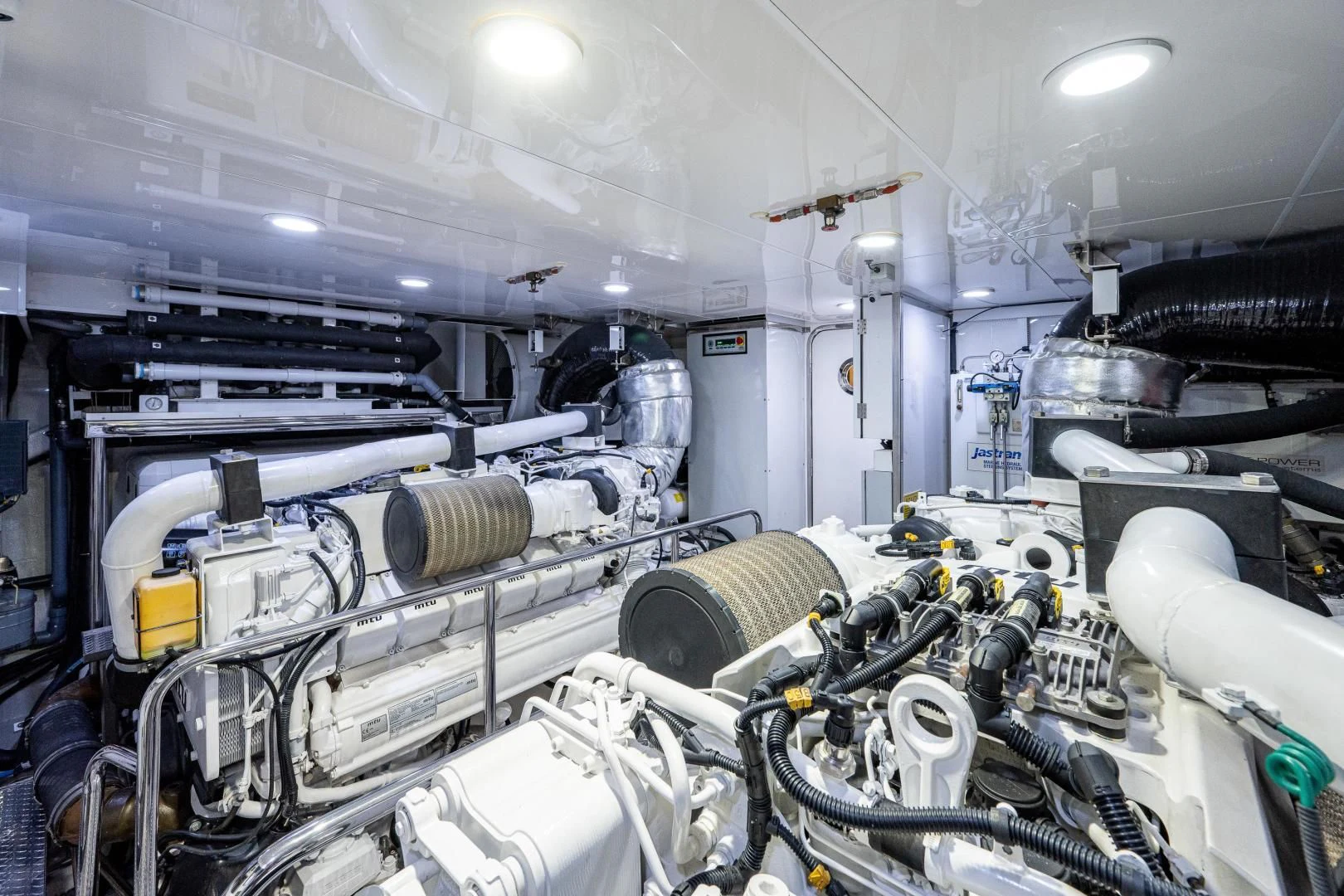 a large room with machinery aboard SEASUITE Yacht for Charter