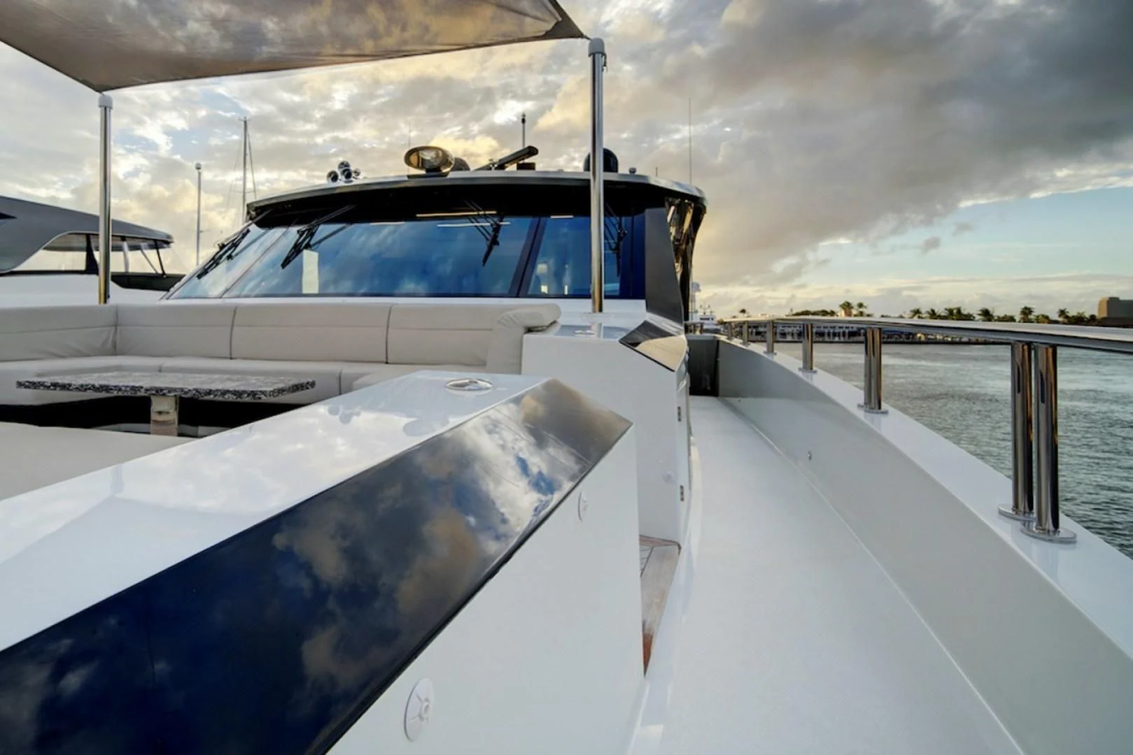 a boat on the water aboard SEASUITE Yacht for Charter