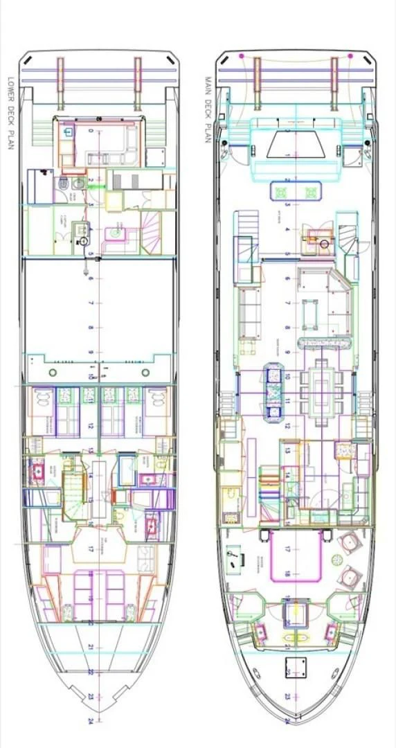 diagram aboard SEASUITE Yacht for Charter