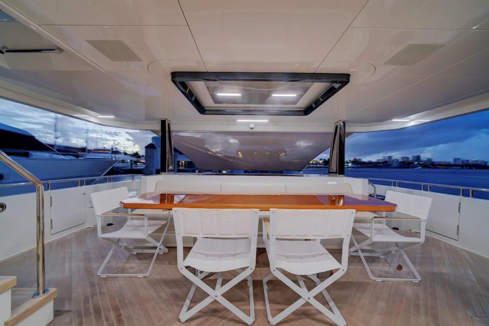 a boat on a deck aboard SEASUITE Yacht for Charter