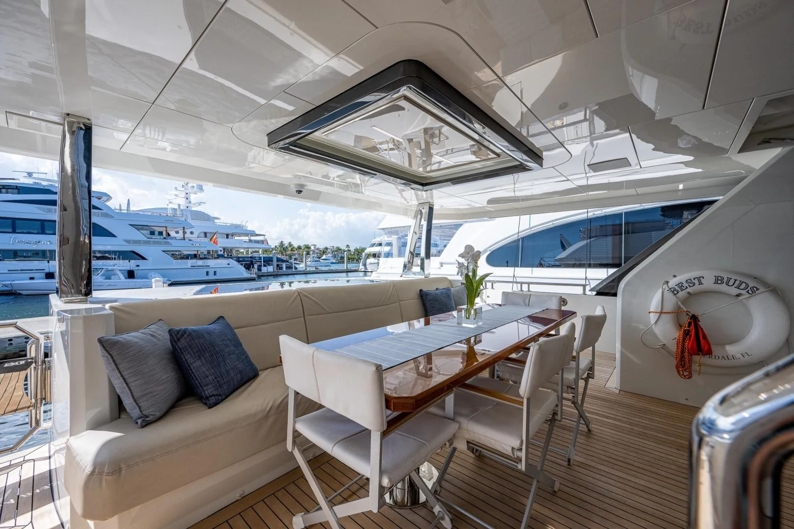 inside of a yacht aboard SEASUITE Yacht for Charter
