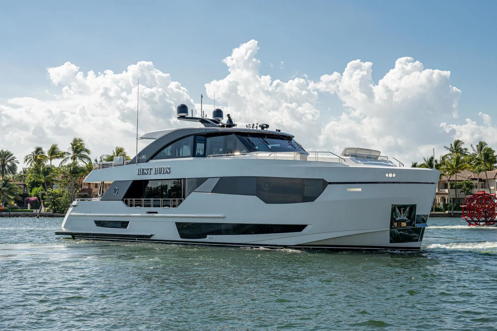 a boat on the water aboard SEASUITE Yacht for Charter