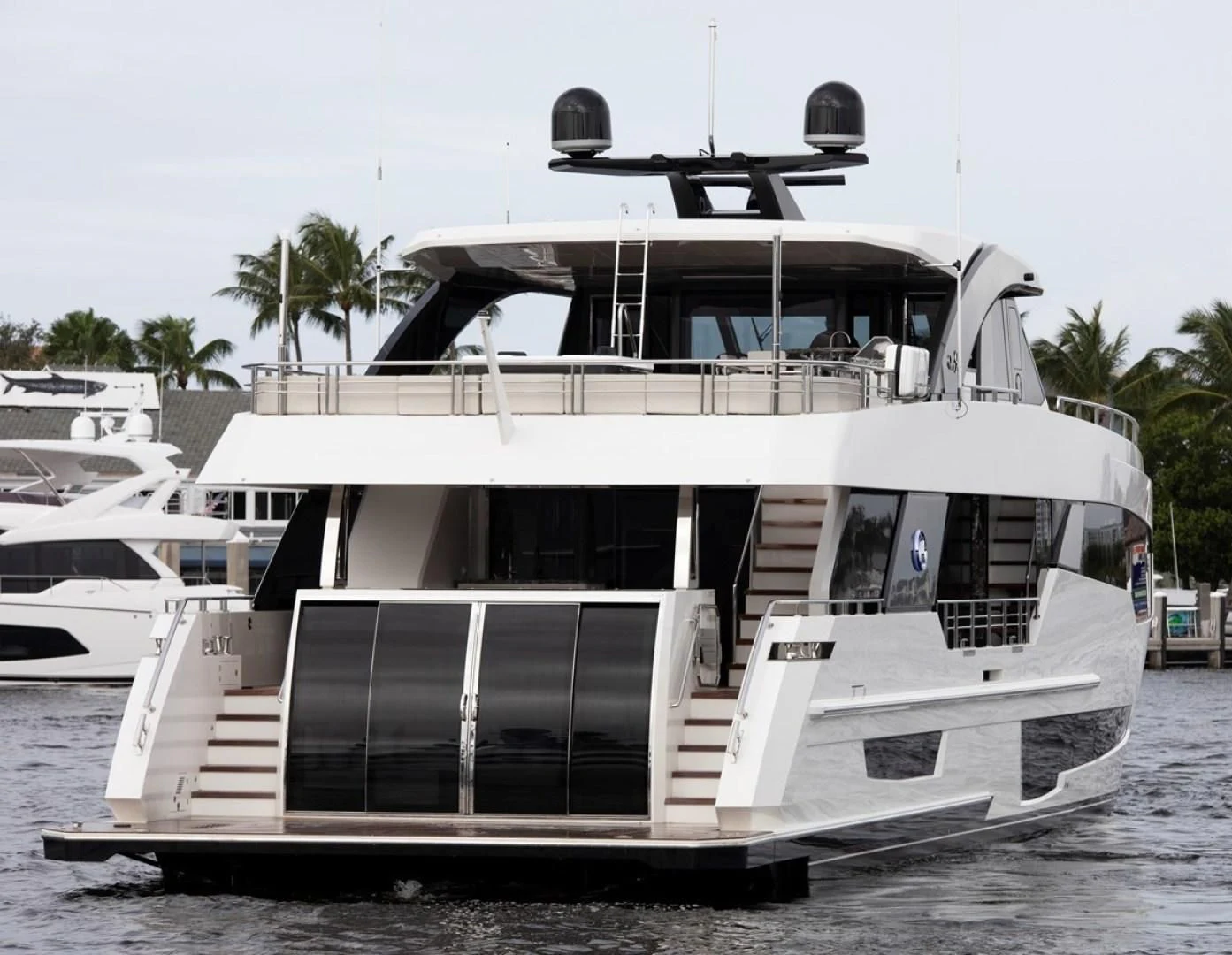 a boat on the water aboard SEASUITE Yacht for Charter