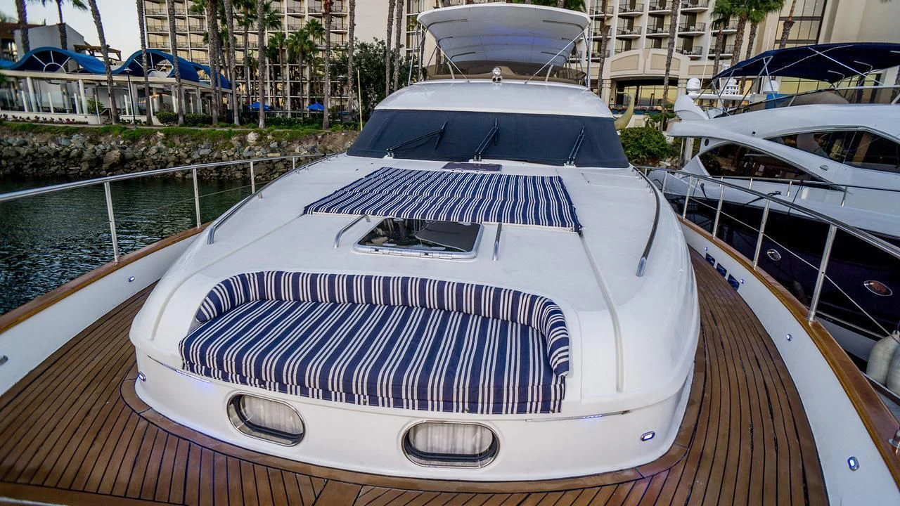 a boat parked in a harbor aboard AVICCI Yacht for Sale