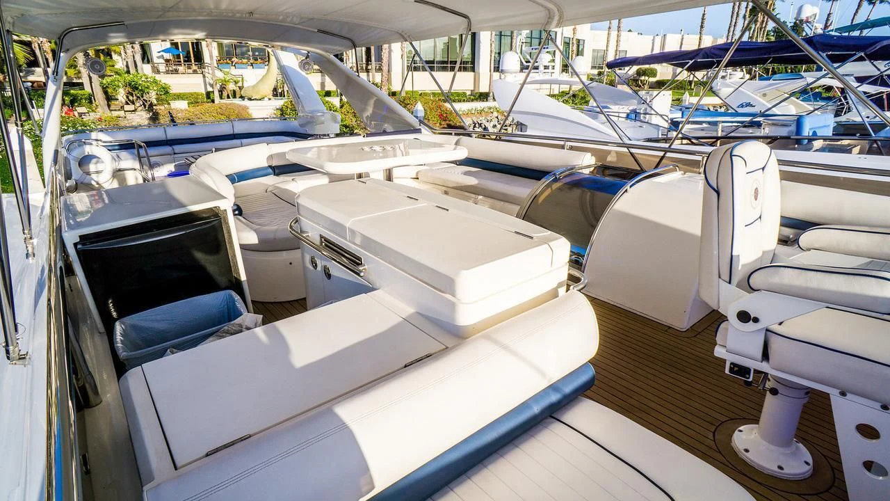 inside of a car aboard AVICCI Yacht for Sale
