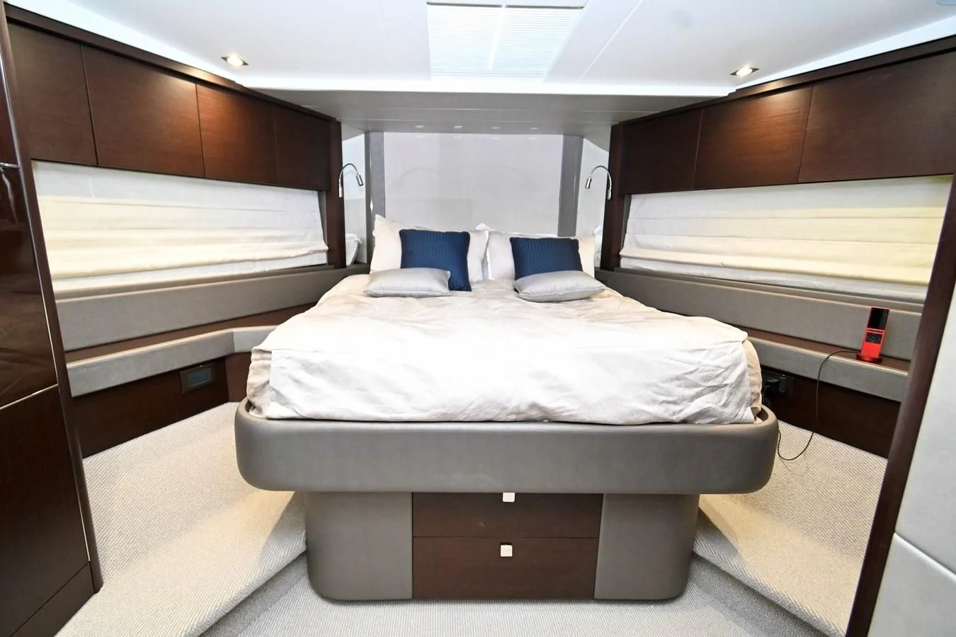 a room with bunk beds aboard CAESURA Yacht for Sale