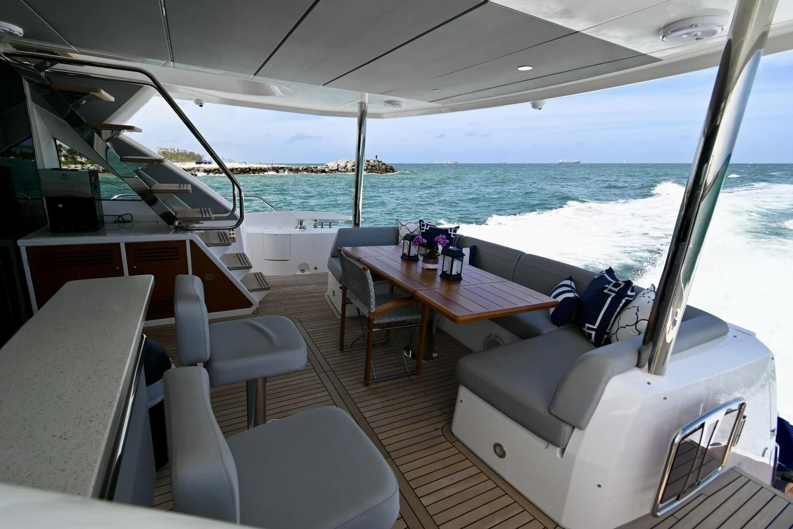a boat on the water aboard CAESURA Yacht for Sale