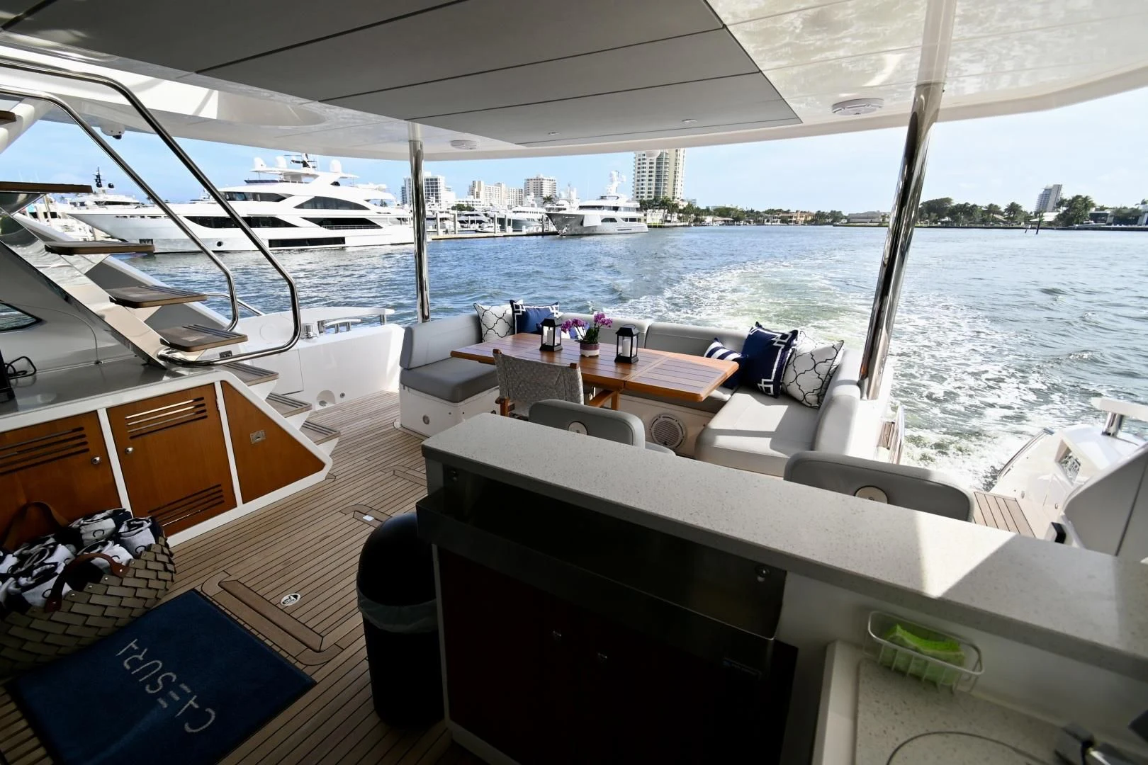 a boat on the water aboard CAESURA Yacht for Sale