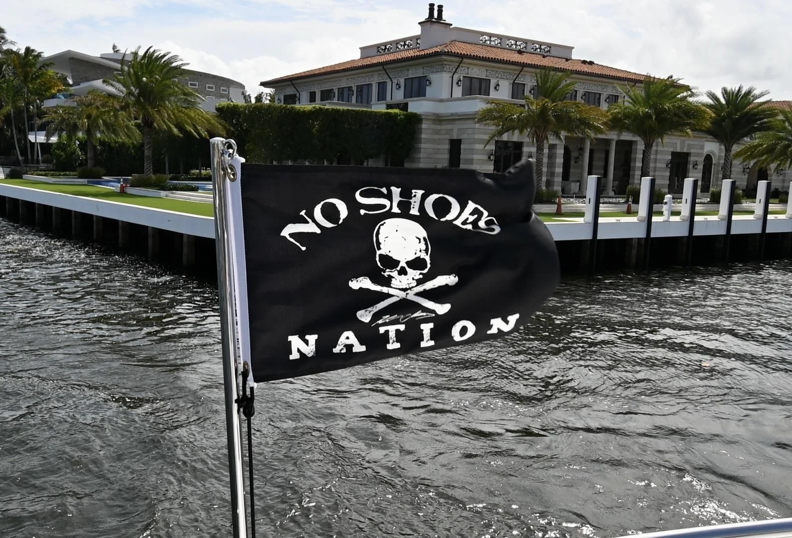a sign in the water aboard CAESURA Yacht for Sale