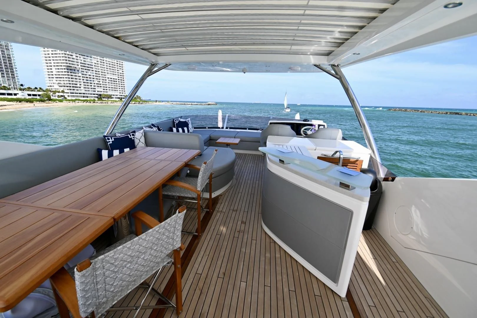 a boat on a deck aboard CAESURA Yacht for Sale