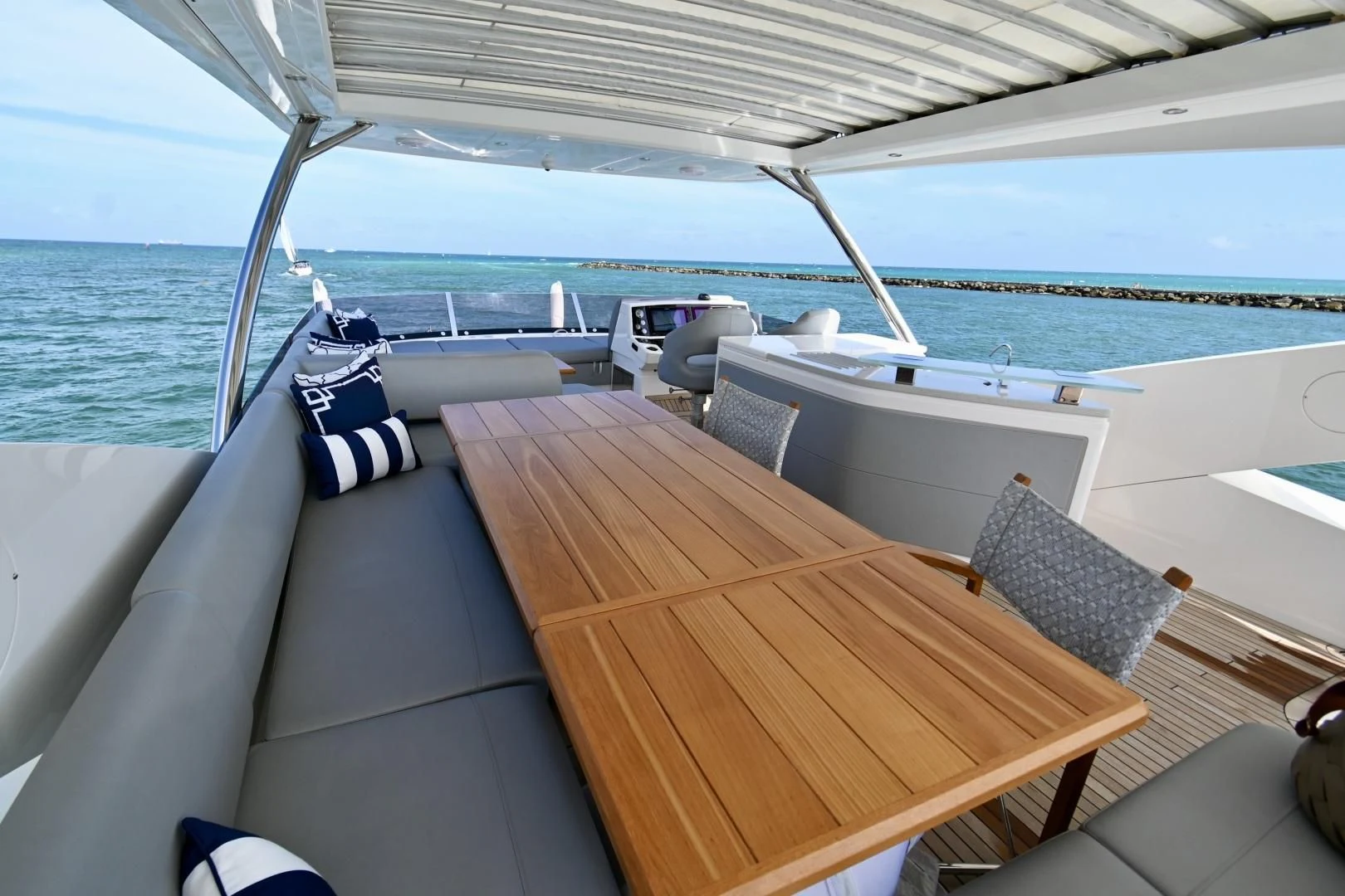 a boat on the water aboard CAESURA Yacht for Sale