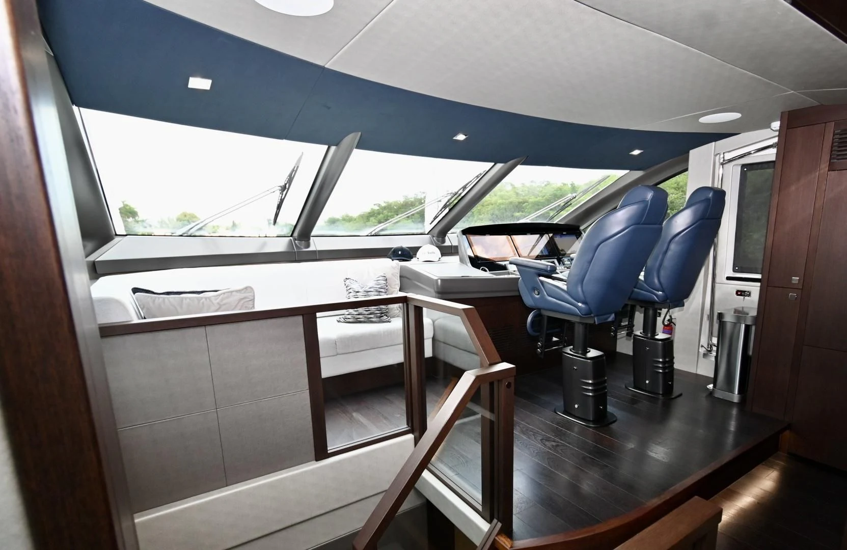 inside of a vehicle aboard CAESURA Yacht for Sale