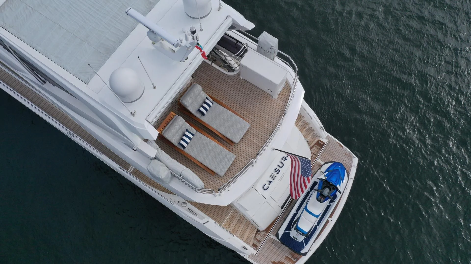 a boat on the water aboard CAESURA Yacht for Sale