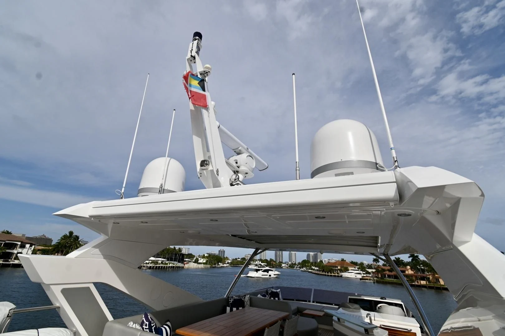 a space shuttle on a launch pad aboard CAESURA Yacht for Sale
