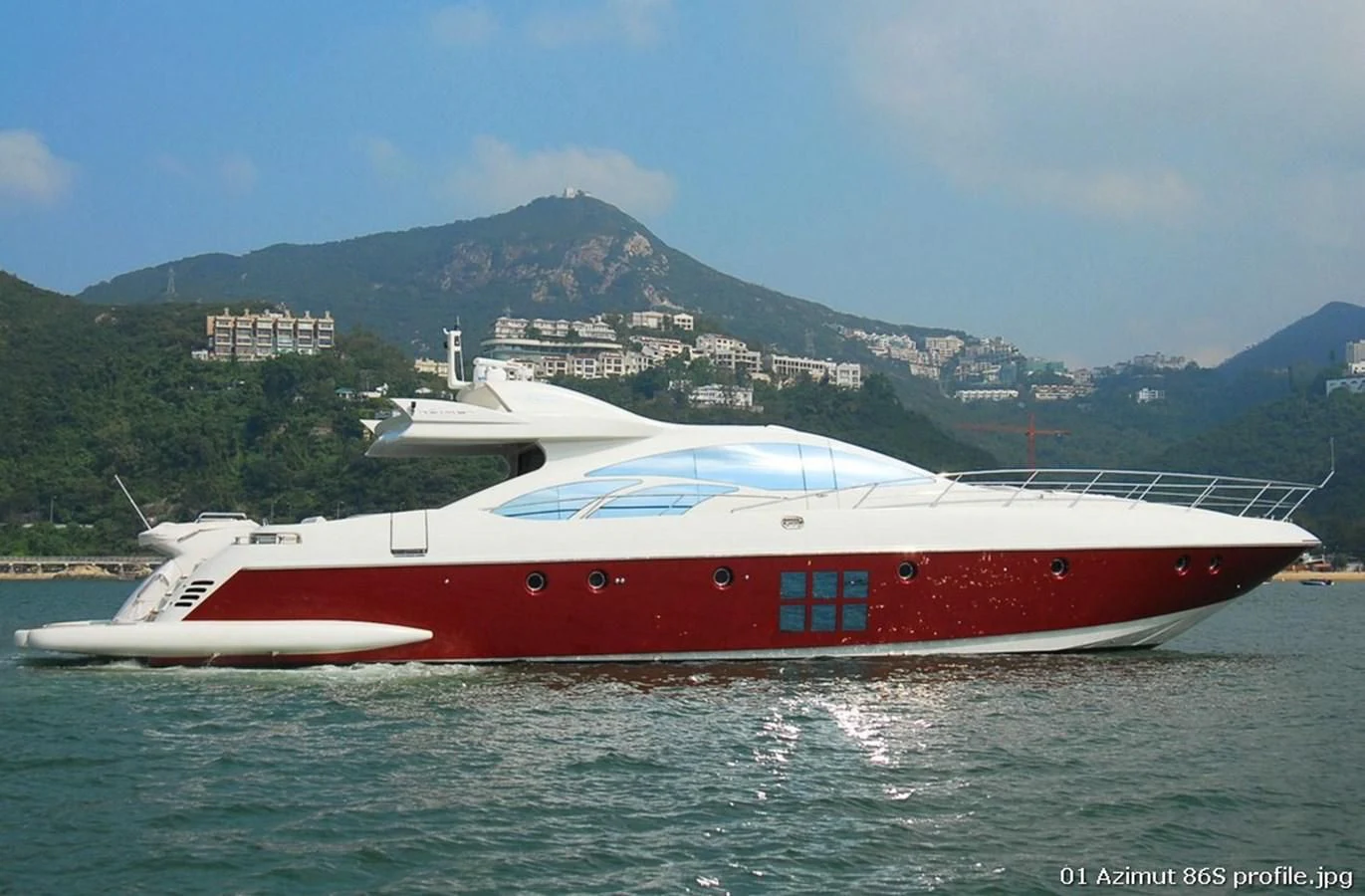 a boat on the water aboard AZIMUT 86S Yacht for Sale