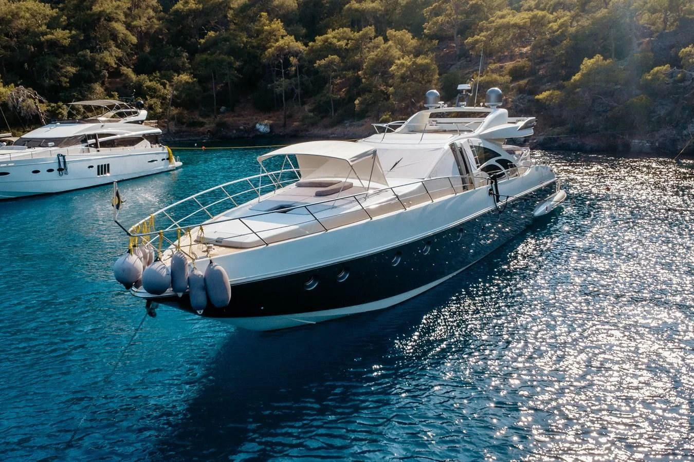a boat on the water aboard AZIMUT 86S Yacht for Sale
