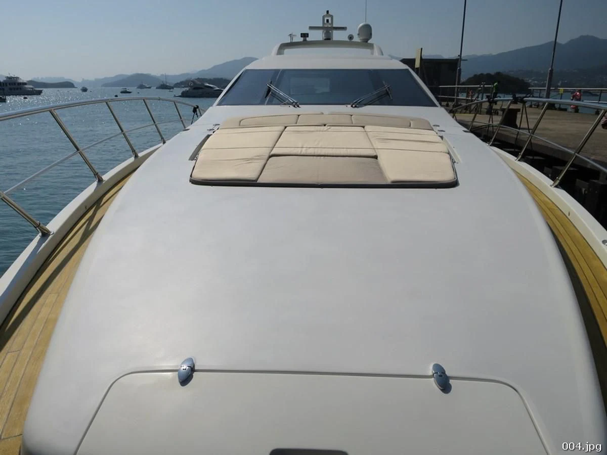 the front of a boat aboard AZIMUT 86S Yacht for Sale