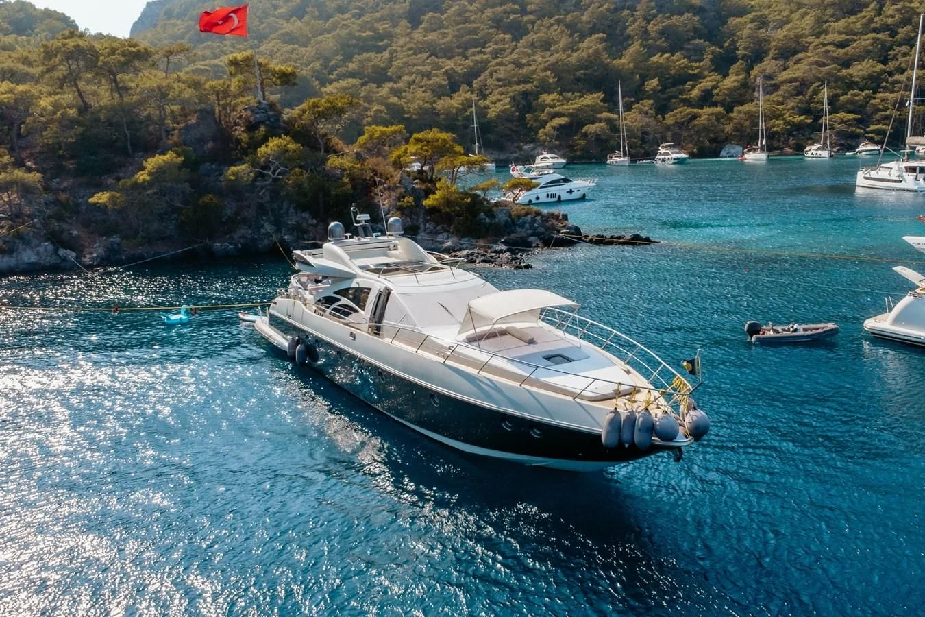 a boat in the water aboard AZIMUT 86S Yacht for Sale