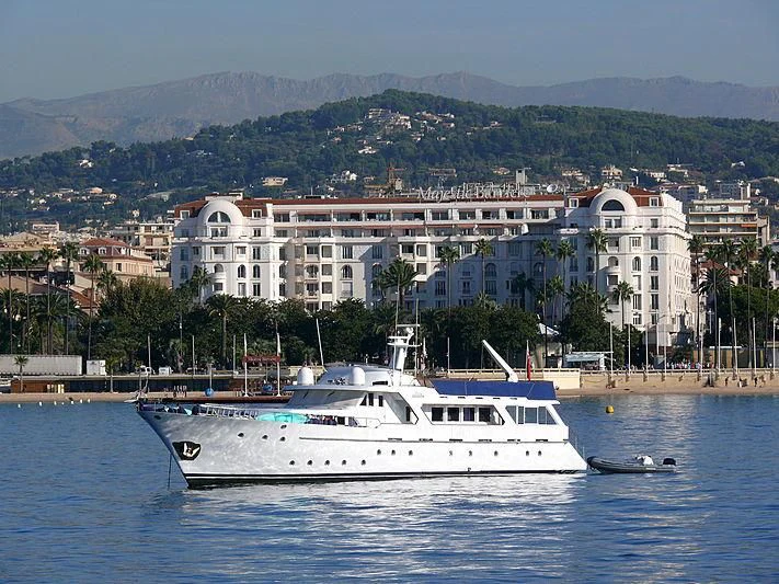 a boat in the water aboard MISS EVA Yacht for Sale