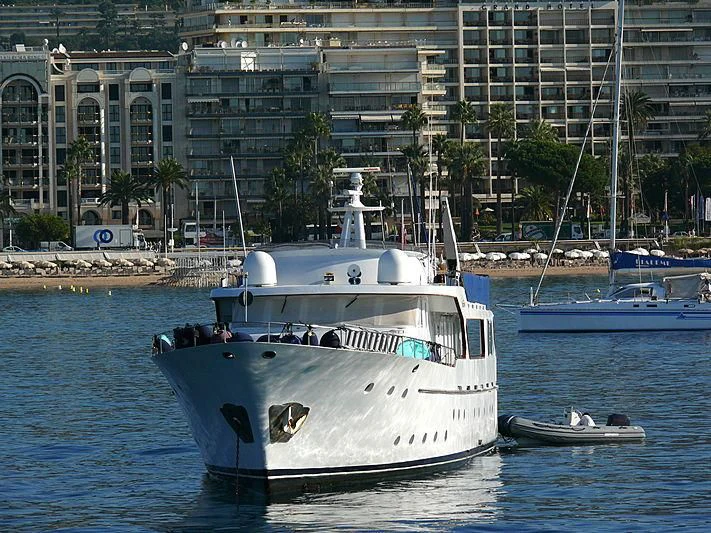 a boat in the water aboard MISS EVA Yacht for Sale