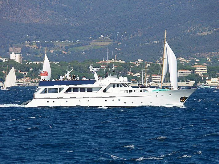 a boat in the water aboard MISS EVA Yacht for Sale