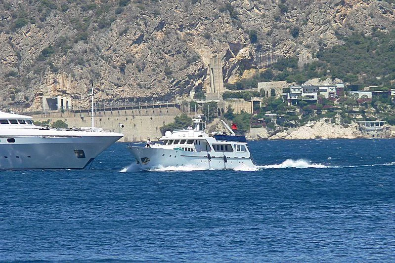 a couple of boats are sailing in the water aboard MISS EVA Yacht for Sale