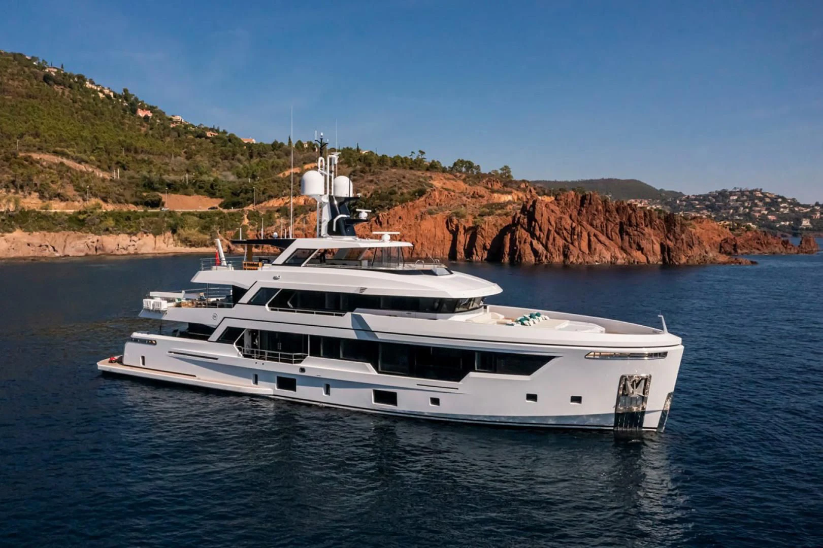 a boat on the water aboard 38M EXPLORER HULL 3 Yacht for Sale