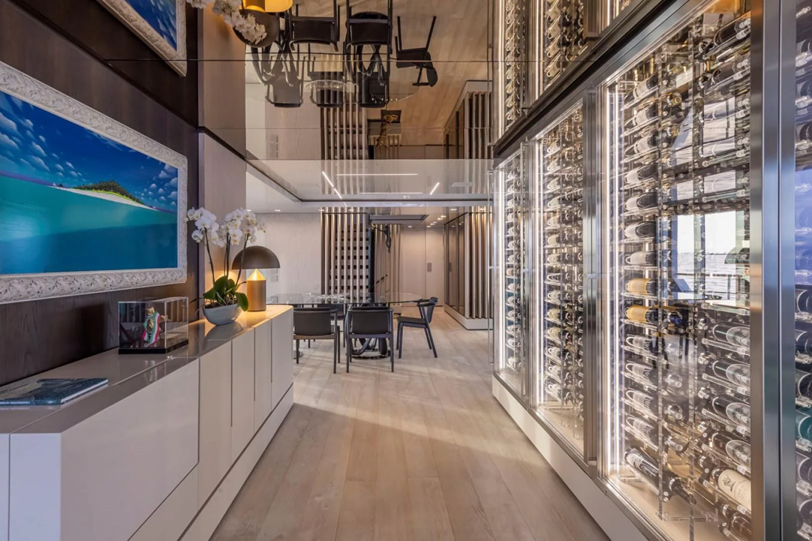 a room with a large display aboard 38M EXPLORER HULL 3 Yacht for Sale