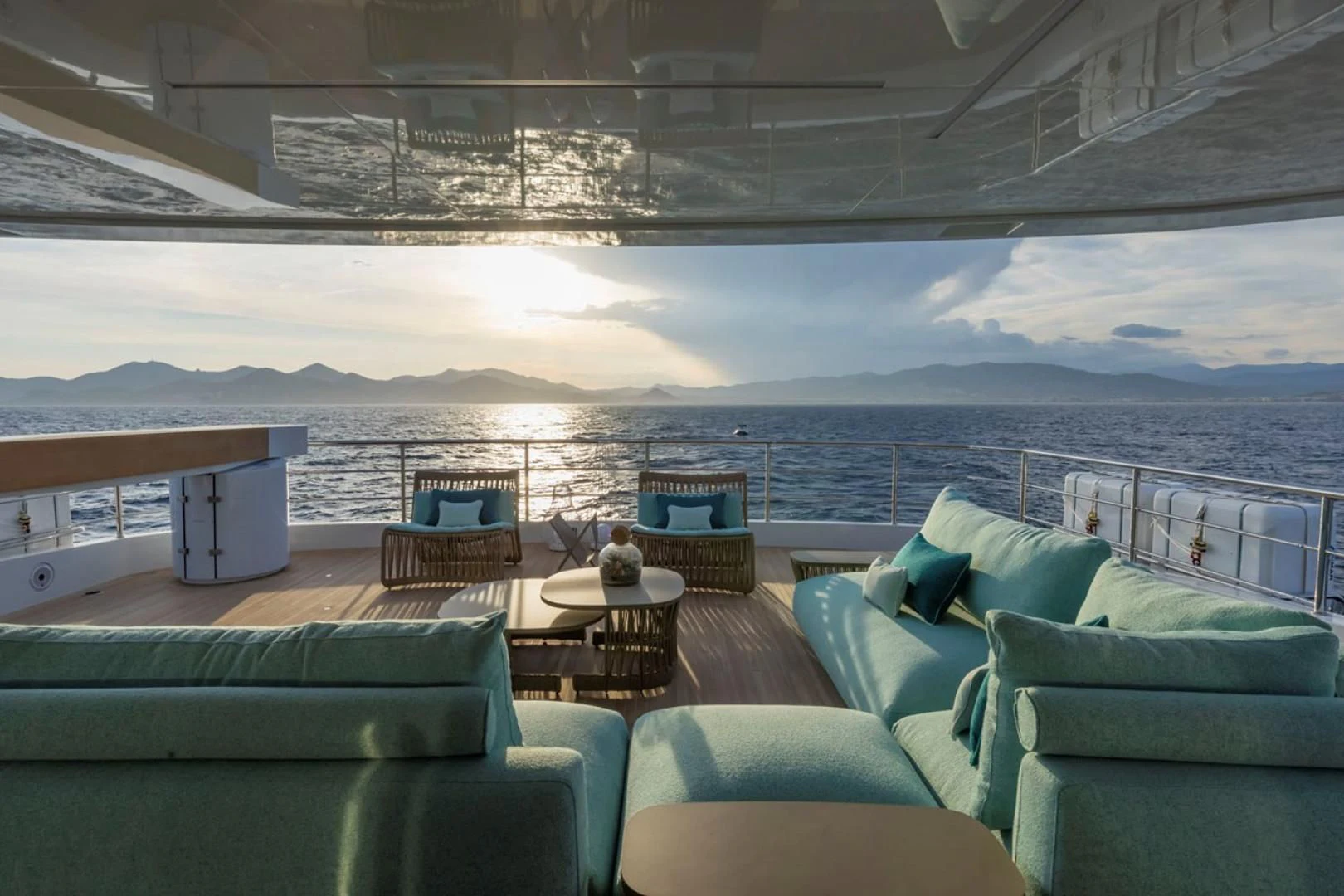 a room with a view of the ocean and the ocean aboard 38M EXPLORER HULL 3 Yacht for Sale