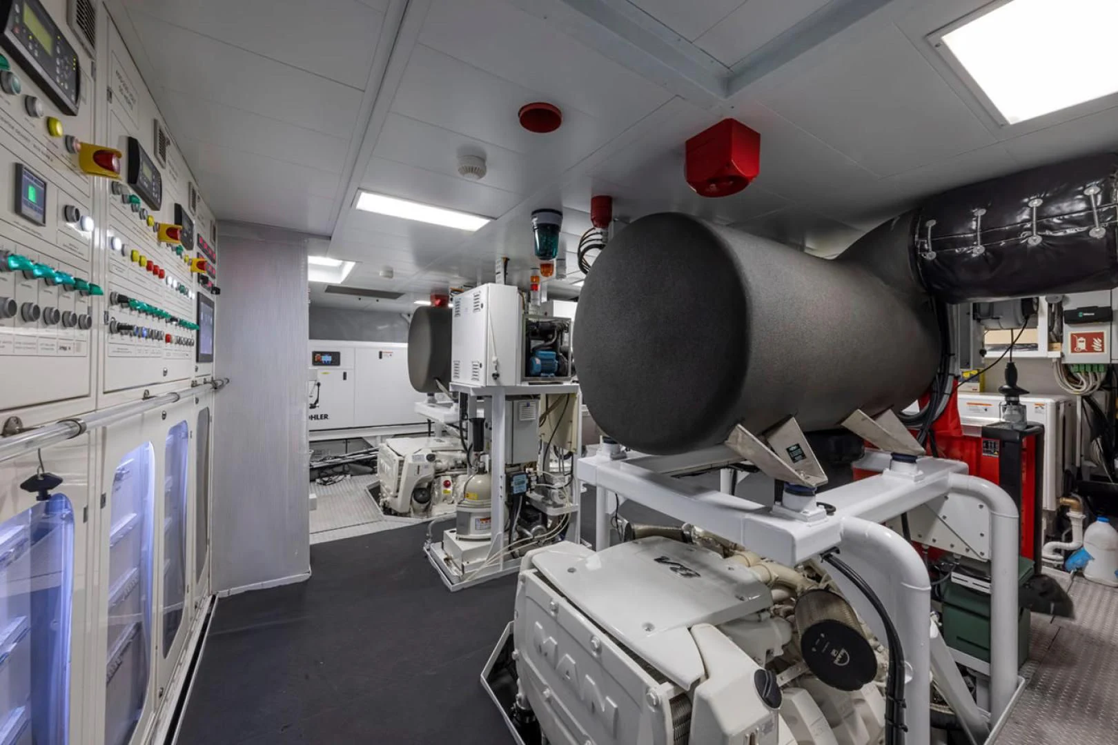 a room with machines and equipment aboard 38M EXPLORER HULL 3 Yacht for Sale
