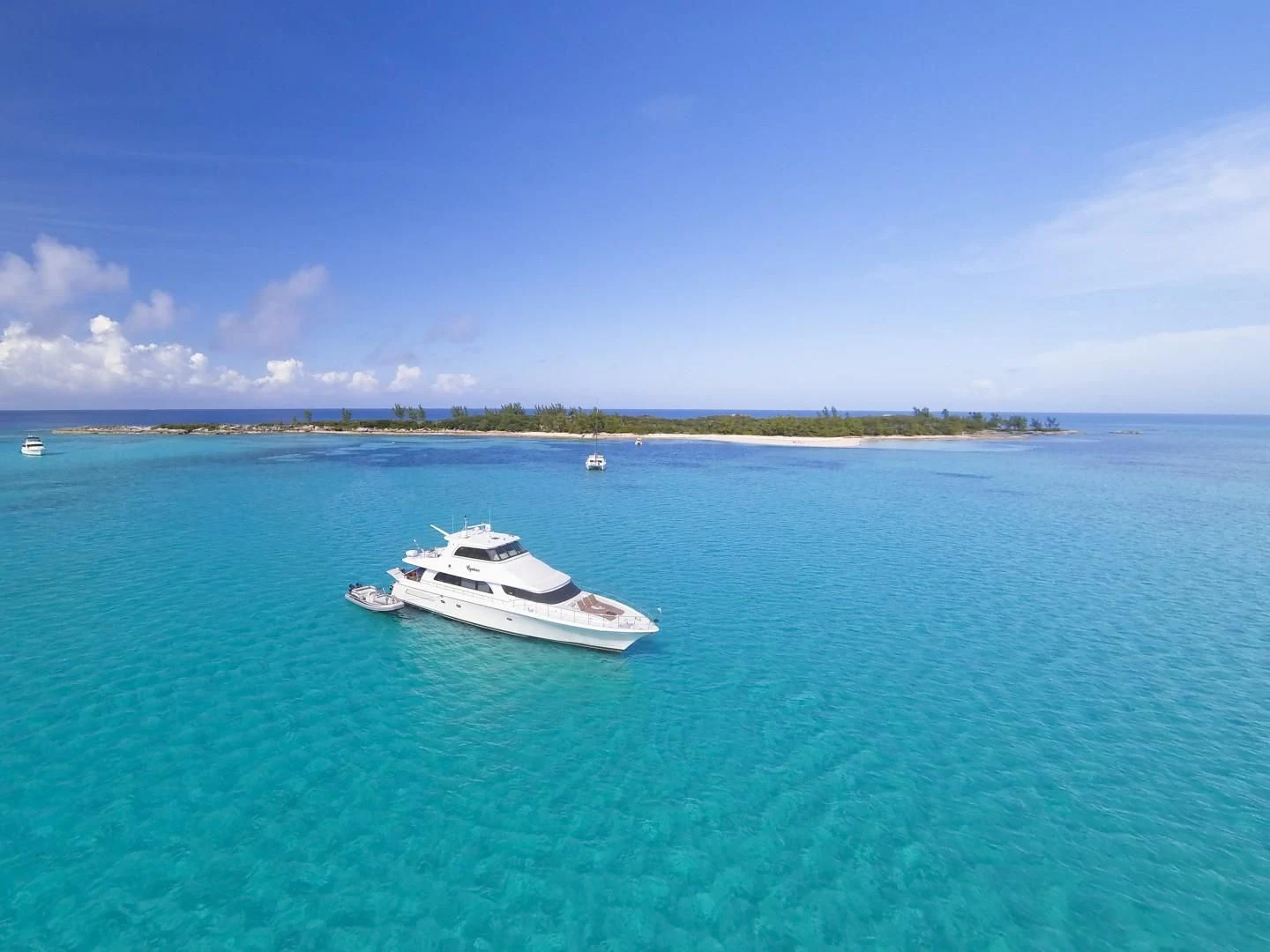 a boat in the water aboard EQUINOX X Yacht for Sale