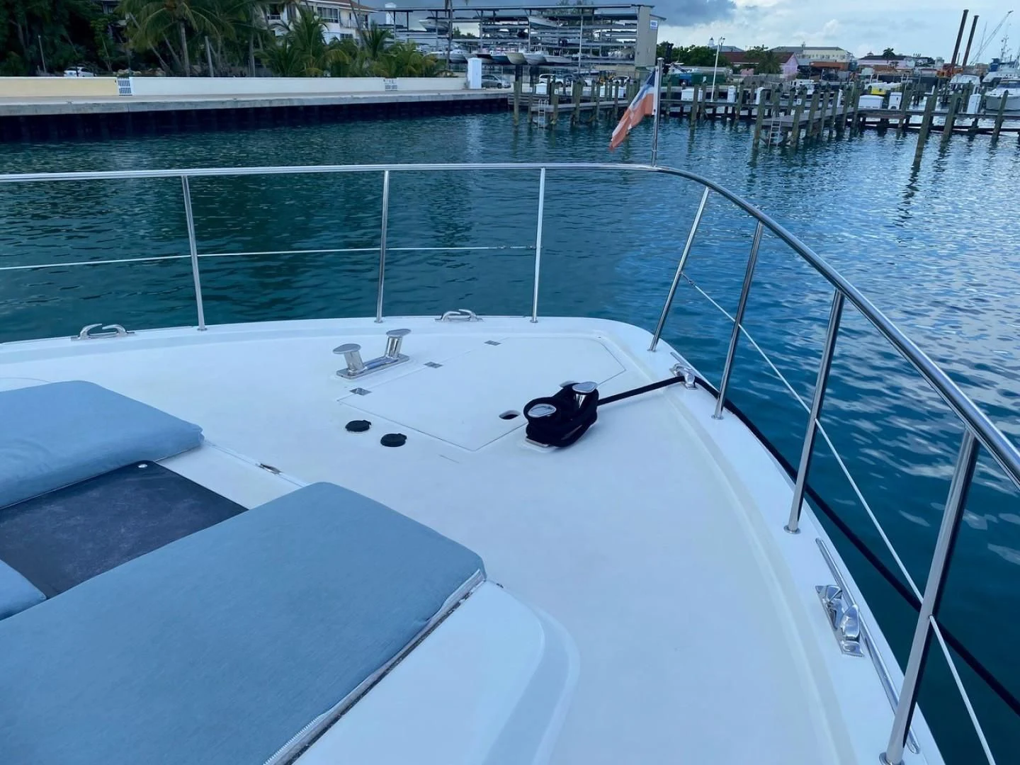 a boat on the water aboard EQUINOX X Yacht for Sale