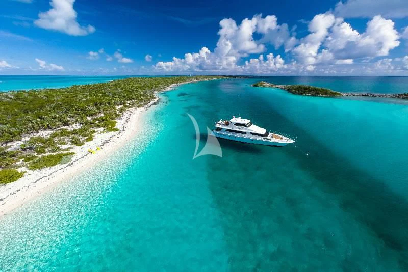 a boat sailing on the sea aboard EQUINOX X Yacht for Sale