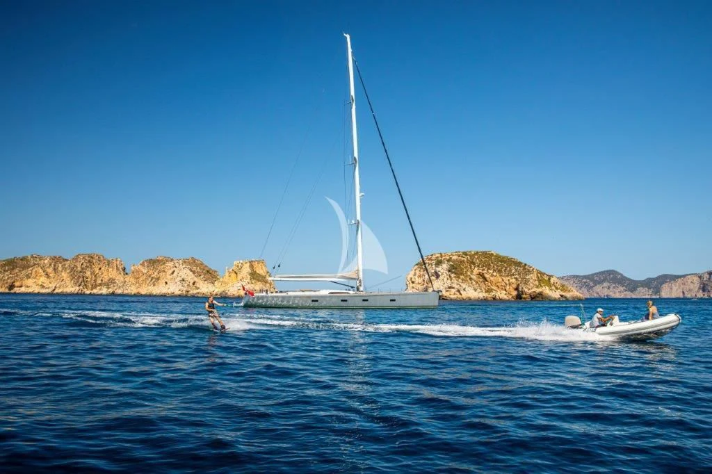 a sailboat on the water aboard ARAGON Yacht for Sale