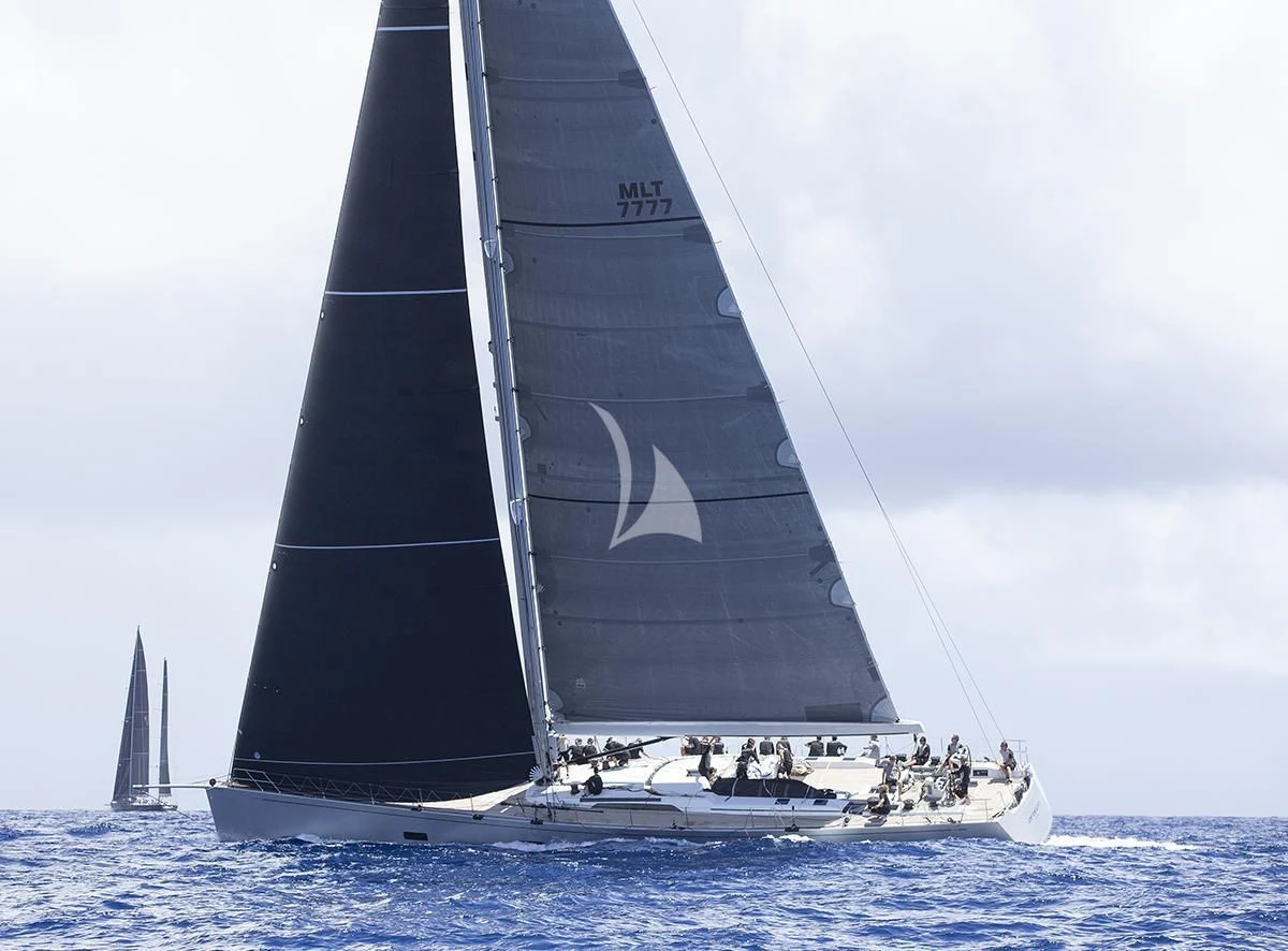 a sailboat with people on it aboard ARAGON Yacht for Sale