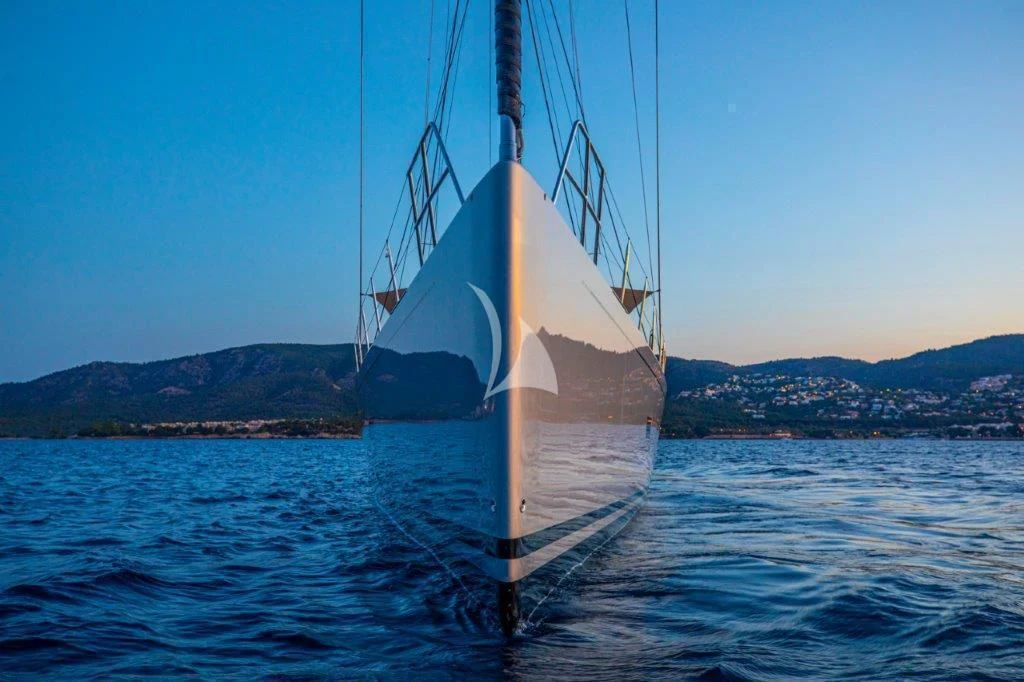 a sailboat in the water aboard ARAGON Yacht for Sale