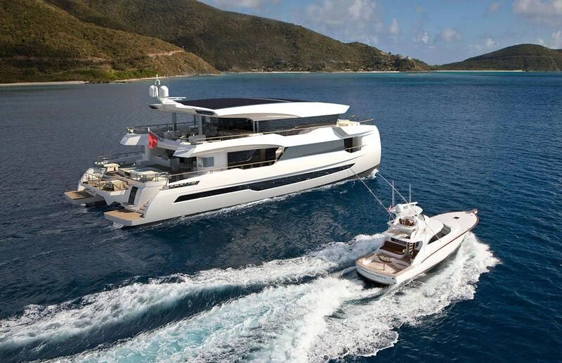 a boat on the water aboard CAPRICA Yacht for Sale