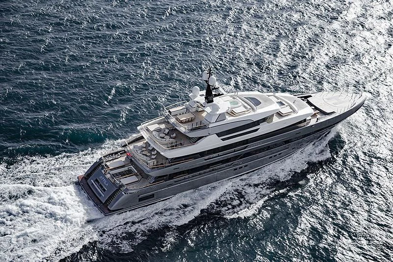 a boat on the water aboard ATTILA Yacht for Sale