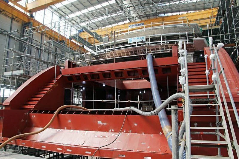 a red and white machine aboard ATTILA Yacht for Sale