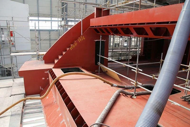 a large red machine aboard ATTILA Yacht for Sale