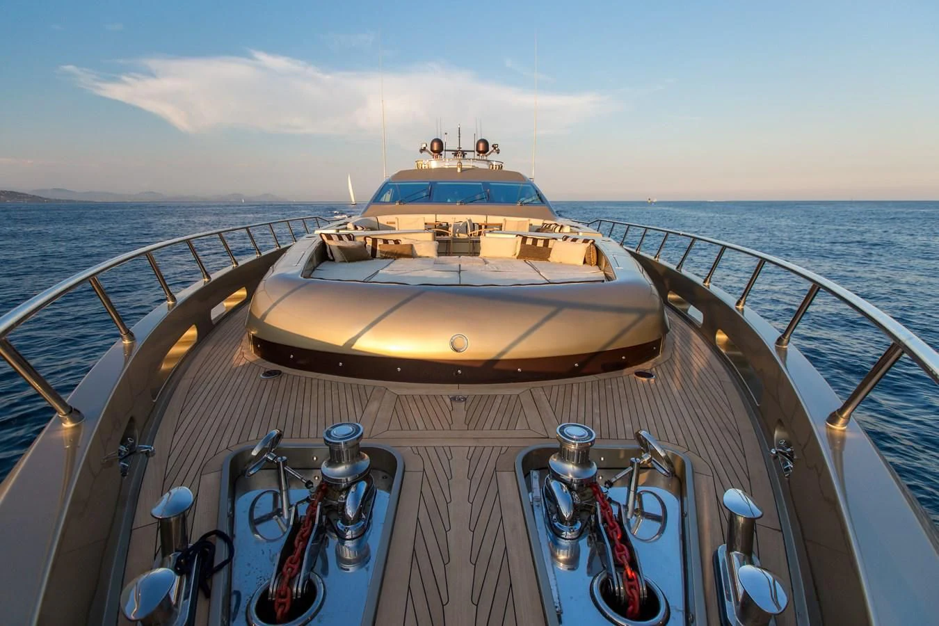 a boat on the water aboard GENESIS Yacht for Sale