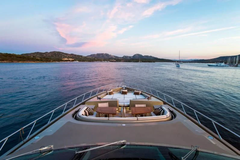 a boat on the water aboard GENESIS Yacht for Sale