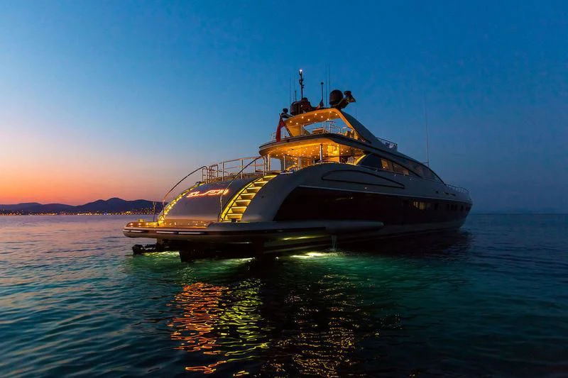 a boat in the water aboard GENESIS Yacht for Sale