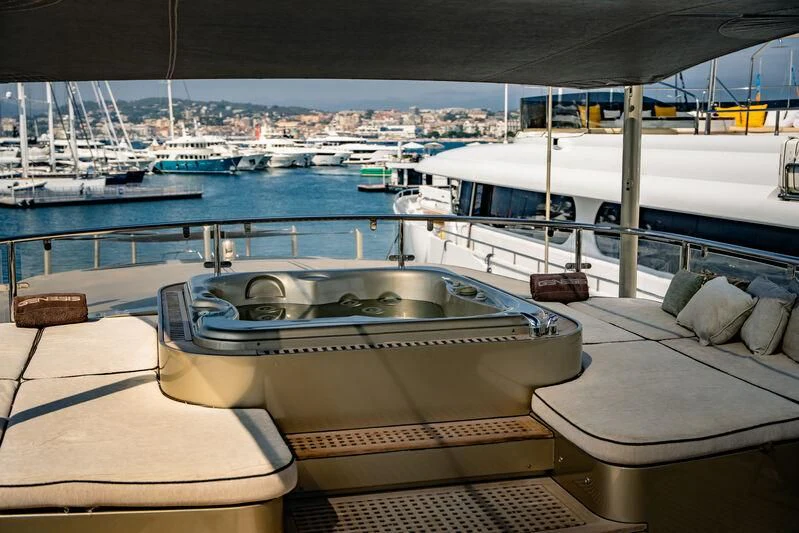 a boat on the water aboard GENESIS Yacht for Sale