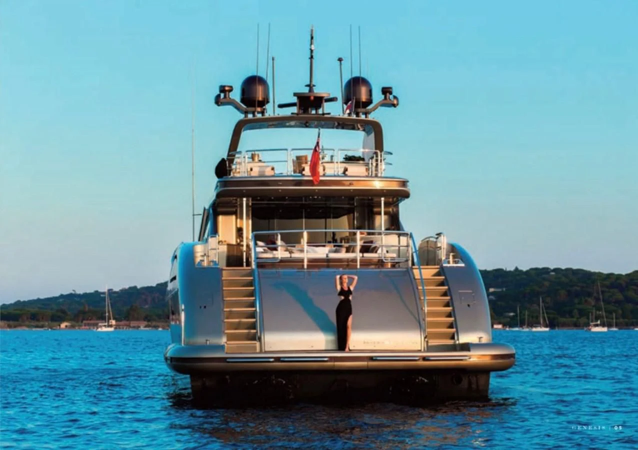 a boat on the water aboard GENESIS Yacht for Sale